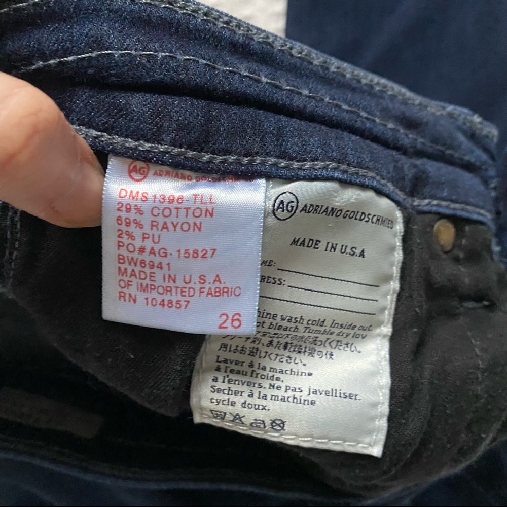 AG Adriano Goldschmied the Farrah high rise skinny crop dark wash size 26 - Picture 7 of 9